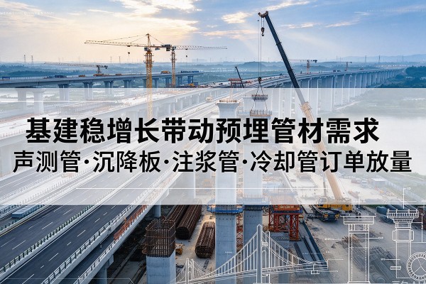 蠡县基建稳增长带动预埋监测管材需求，声测管、沉降板、注浆管订单持续放量